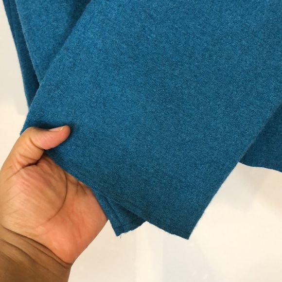 COLDWATER CREEK Teal Boiled Wool Blend Button Front Coat Jacket Size XL - Picture 10 of 16